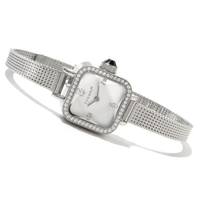 130-603 - TYCOON for Brilliante&reg; Women’s 1.00 DEW Quartz Stainless Steel Bracelet Watch