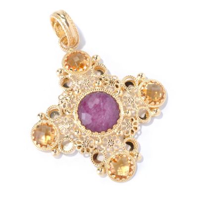 Gemstone Cross Pendant