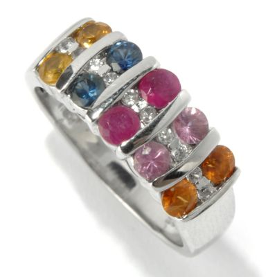 SS MULTI GEM EXOTIC 2 ROW BAND