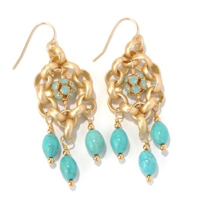 CHAINMAIL & TURQUOISE EARRINGS