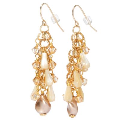 PEARL AND CRYSTAL EARRINGS