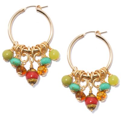 MULTI STONE CLUSTER EARRINGS TO GO WITH #1608