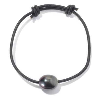 11-12mm UNISEX TAHITIAN LEATHER BRACELET