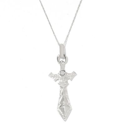 SS WHITE DIAMOND SWORD PENDANT