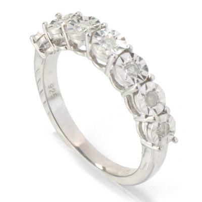 SS 7 STATION WHITE DIAMOND BAND RING