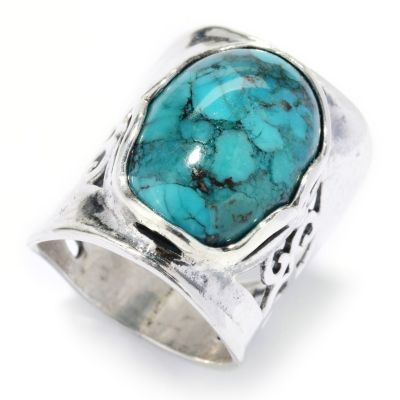 OVAL TURQUOISE STONE RING