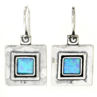 SQUARE STONE EARRINGS