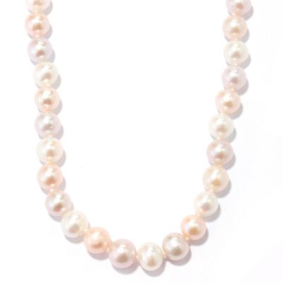 14K YG 17.75" 9-10mm MULT-COLOR SEMI-ROUND FWP NECK