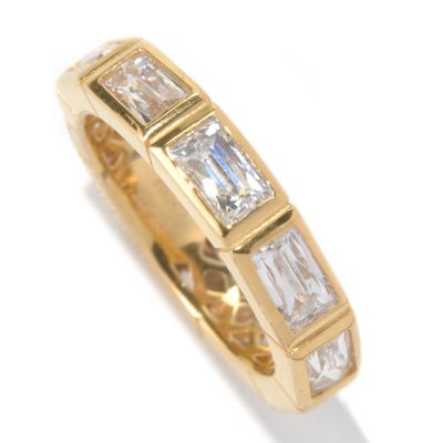 131-135 - TYCOON for Brilliante&reg; 2.62 DEW Rectangle Bezel Set Eternity Band Ring