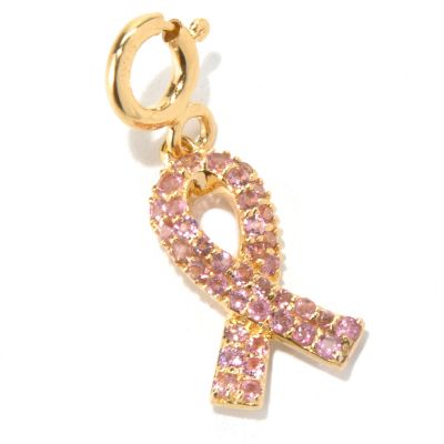 131-165 - NYC II Pink Tourmaline Ribbon Drop Charm 
