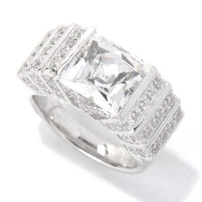 131-179 - TYCOON for Brilliante&reg; Platinum Embraced&trade; 5.15 DEW Art Deco Style Square Ring