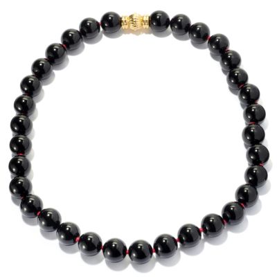 131-256 - 22" 16mm Round Gemstone Bead Necklace w/ Magnetic Clasp