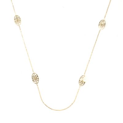 131-362 - Italian Designs with Stefano 14K Gold 24'' Cattedrale Station Necklace