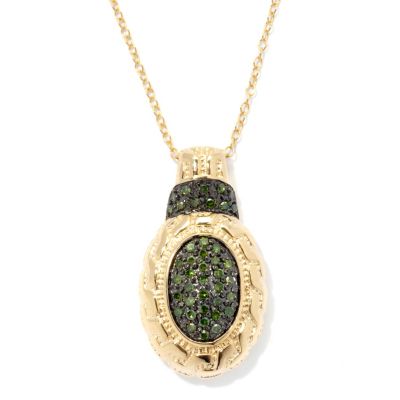 131-378 - Diamond Treasures 0.40ctw Fancy Color Diamond Pendant w/ 18" Chain
