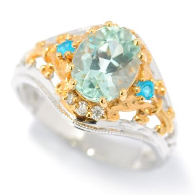 131-488 - The Vault from Gems en Vogue II 2.04ctw Amblygonite & Multi Gem Ring