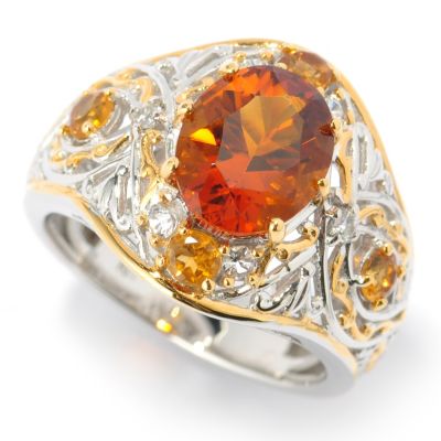 131-489 - The Vault from Gems en Vogue II 2.00ctw Fire Citrine & Multi Gemstone Ring