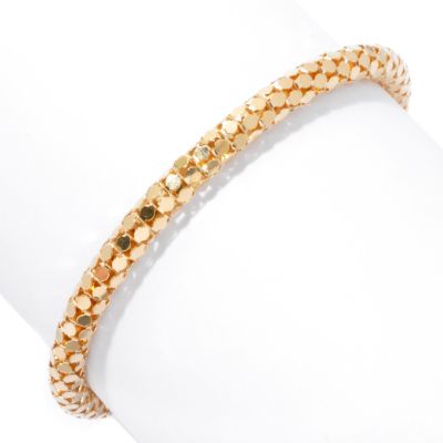 131-635 - Scintilloro&trade; Gold Embraced&trade; Diamond Cut Coreana Chain Bracelet