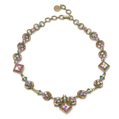 GOLDTONE CRYSTAL NECKLACE
