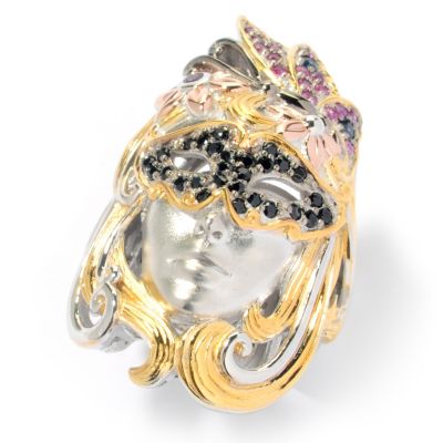 131-734 - Gems en Vogue II 1.03ctw Multi Gemstone Mardi Gras Portrait Ring