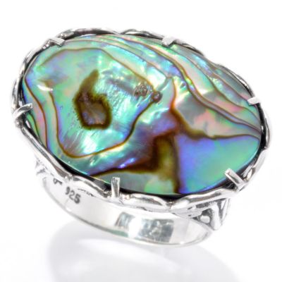 OVAL PAUA ABALONE RING