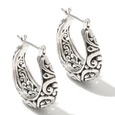 SWIRL HOOP EARRINGS