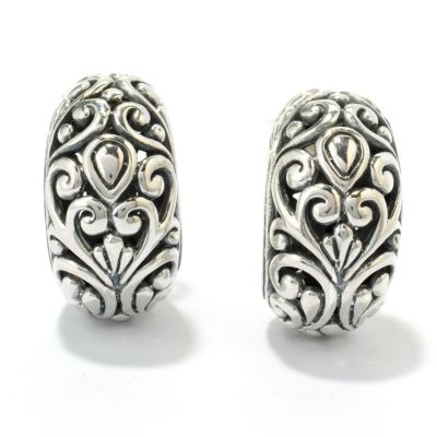 SWIRL HUGGER HOOP EARRINGS
