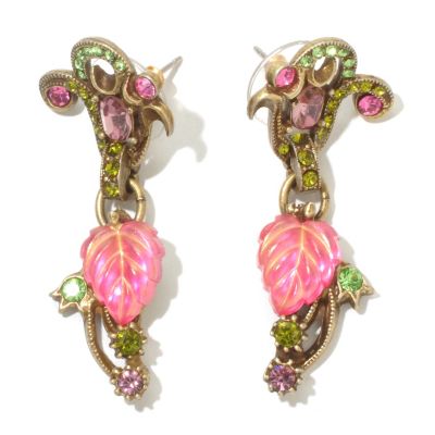 Luminous Glass Leaf Earrings