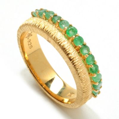 131-921 - Michelle Albala Gemstone Brushed Duo Band Ring