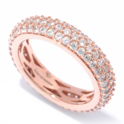 132-036 - "As Is" Sonia Bitton for Brilliante&reg; 1.80 DEW Pave Eternity Band Ring - Size 6