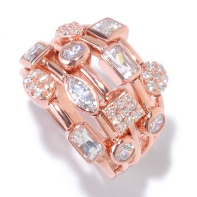 132-038 - "As Is" Sonia Bitton for Brilliante&reg; 2.07 DEW Dream Fit Multi-Shape Celebration Ring