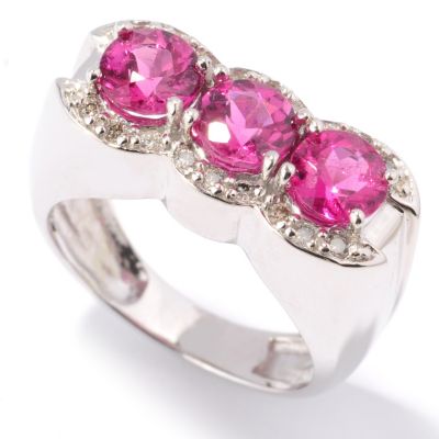 132-114 - The Vault from Gems en Vogue II 14K White Gold 1.64ctw Rubellite & Diamond Ring