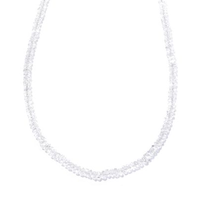 132-212 - Gem Insider Sterling Silver 18" 6mm Herkimer Quartz Beaded Necklace