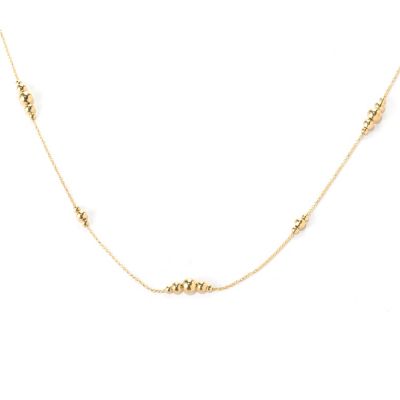 132-250 - Portofino Gold Embraced&trade; 36" Graduated Bead Station Necklace