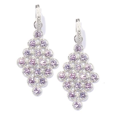 132-918 -  Gem Insider Sterling Silver 1.75" Gemstone Hoop Earrings w/ Removable Drop 