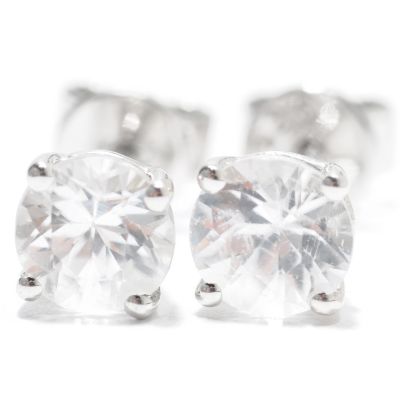 133-016 - Gem Treasures Sterling Silver 5mm Zircon Stud Earrings