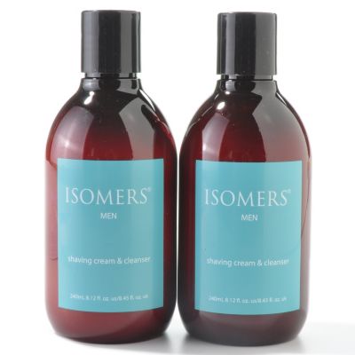 300-055 - ISOMERS Men's Shaving Cream & Cleanser Duo - 8.12 oz each