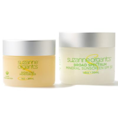 Suzanne Somers Organics Facial Sunscreen SPF 30 & Bio Active Moisturizer Duo