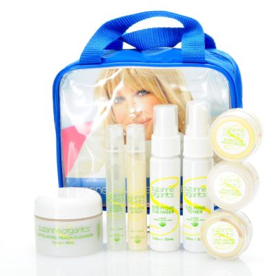 304-420 - Suzanne Somers Organics Eight-Piece Skincare Try Me Kit w/ Bag