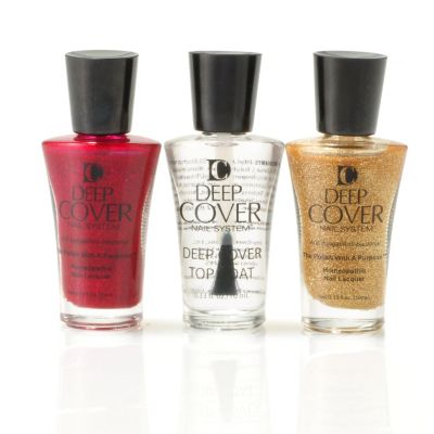Deep Cover 3-piece Nail Lacquer & Treatment Holiday Glam Pack
