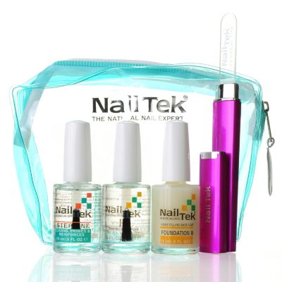 304-866 - Nail Tek Four-Piece Strong & Healthy Nails Kit w/ Bag