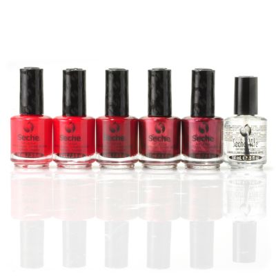 Seche 5-Piece Classic Reds with Fast Dry Top Coat