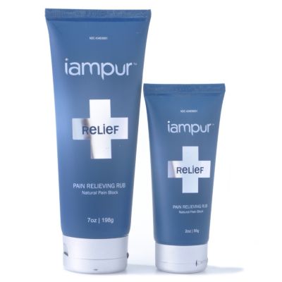 305-092 - iampur&trade; Relief Pain Relieving Rub 7oz w/ Bonus Travel Size Rub 2oz 