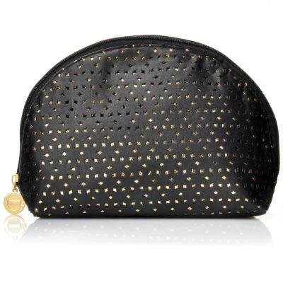 Elizabeth Grant Black and Gold Cosmetic Bag