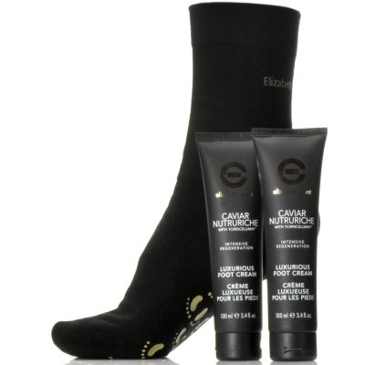 305-199 - Elizabeth Grant Caviar Foot Cream Duo w/ Moisturizing Socks