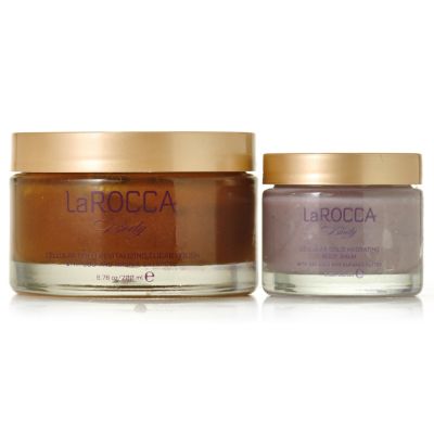 305-230 - LaROCCA Cellular Gold Revitalizing Sugar Polish & Hydrating Body Balm Duo