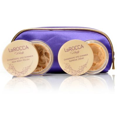 305-248 - LaROCCA Champagne & Shimmer Creme & Polish Mini Body Duo