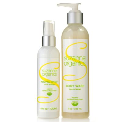 305-317 - Suzanne Somers Organics Coco Mango Body Wash & Aroma Spray Duo  
