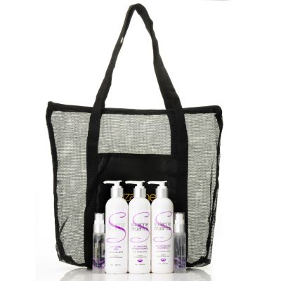 305-321 - Suzanne Somers Organics Five-Piece Hair Care Set w/ Tote Bag 