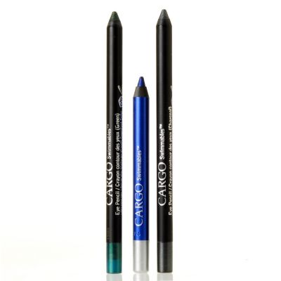 305-360 - CARGO Cosmetics "Swimmables" Royal Blue, Sparkling Teal & Charcoal Eye Pencils Trio
