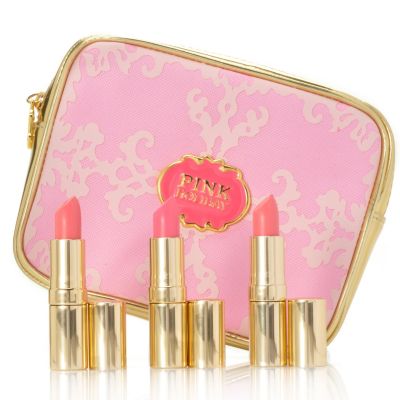 305-395 - Pink Holiday Three-Piece Lipstick Collection w/ Bag